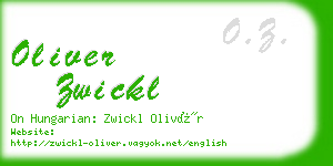 oliver zwickl business card